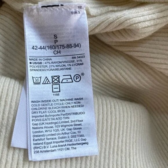 Banana Republic Colleta Off-Shoulder Cream White Sweater Dress, Size S - Picture 7 of 7